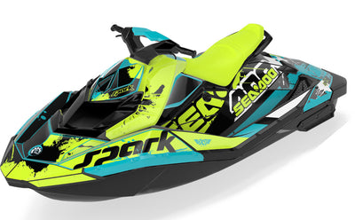 Overtime Sea-Doo Spark Graphics Reef Manta Full Coverage