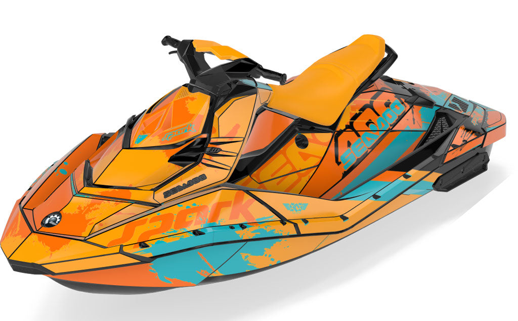 Overtime Sea-Doo Spark Graphics Reef Orange Max Coverage