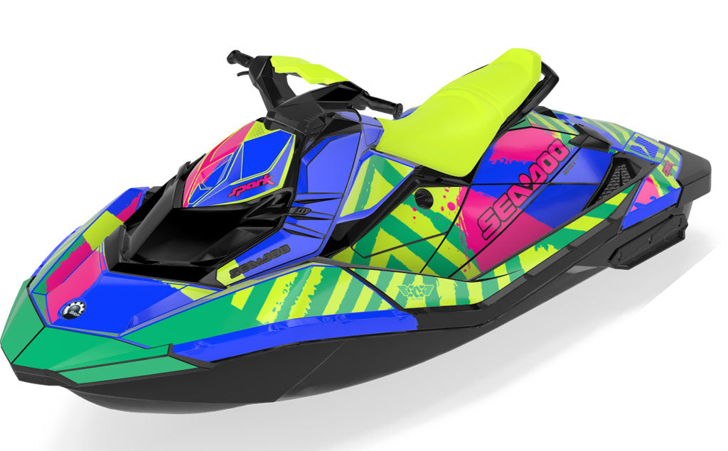 POP Sea-Doo Spark Graphics Manta Pink Partial Coverage