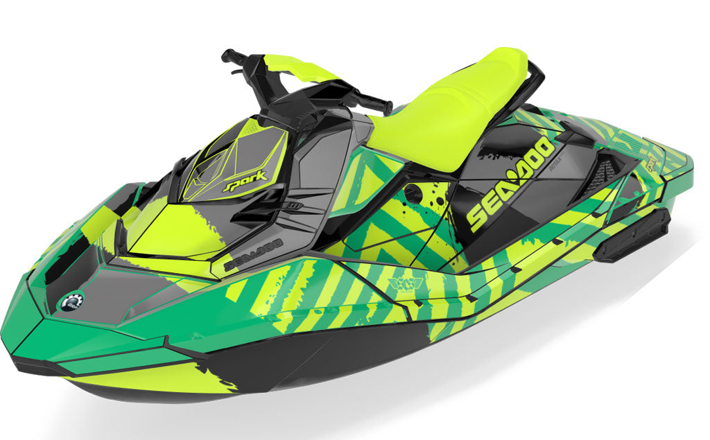 POP Sea-Doo Spark Graphics Reef Green Premium Coverage