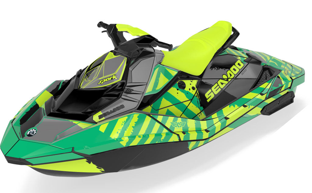 POP Sea-Doo Spark Graphics Reef Green Full Coverage