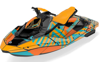 POP Sea-Doo Spark Graphics Reef Orange Full Coverage