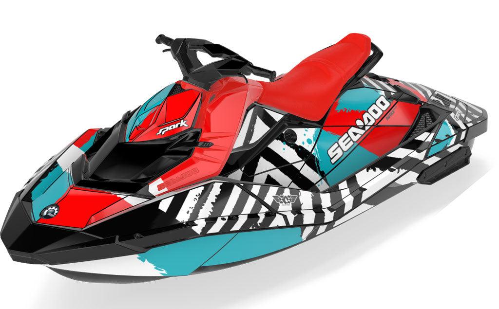 POP Sea-Doo Spark Graphics Reef Red Premium Coverage
