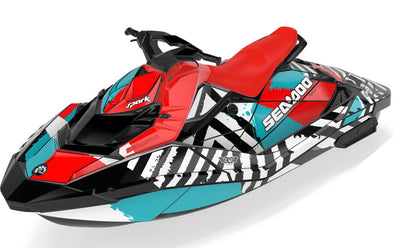 POP Sea-Doo Spark Graphics Reef Red Premium Coverage