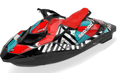 POP Sea-Doo Spark Graphics Reef Red Full Coverage