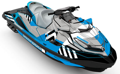 POP Blue Grey Sea-Doo GTX Graphics