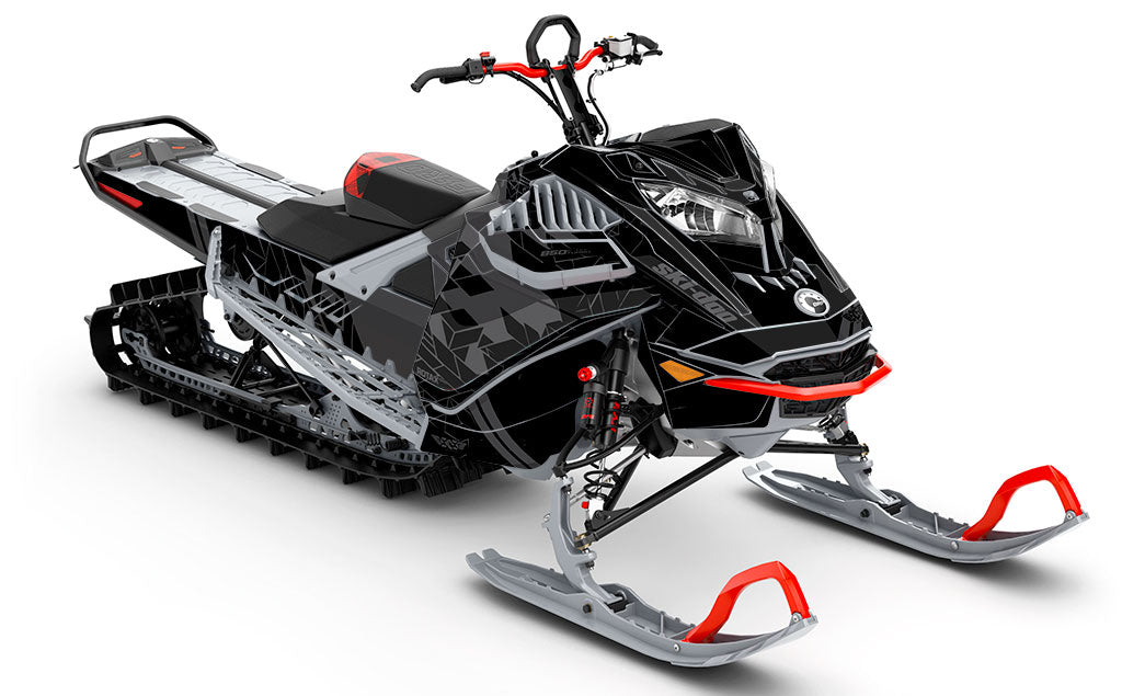 Prism Grey Grey Ski-Doo REV Gen4 LWH - Freeride Full Coverage Sled Wrap