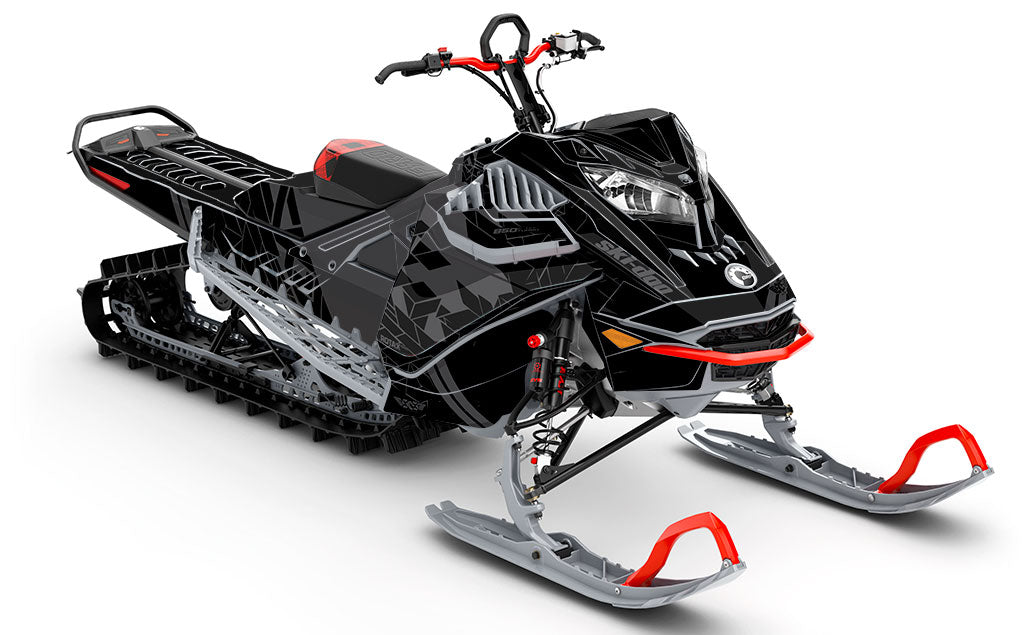Prism Grey Grey Ski-Doo REV Gen4 LWH - Freeride Less Coverage Sled Wrap