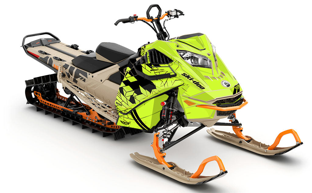 Prism Red Black Ski-Doo REV Gen4 LWH - Freeride Premium Coverage Sled Wrap