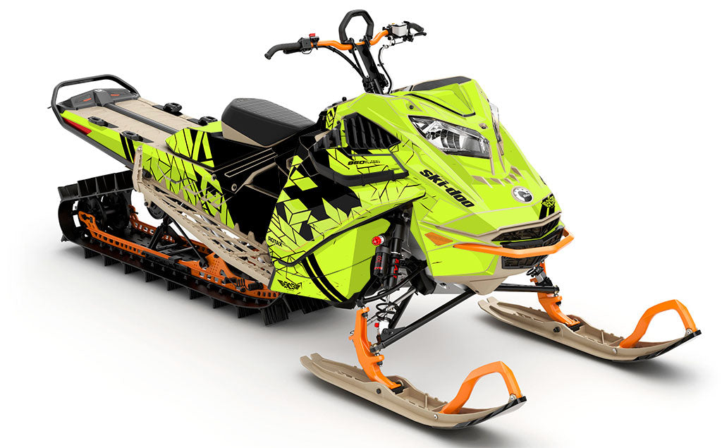 Prism Red Black Ski-Doo REV Gen4 LWH - Freeride Partial Coverage Sled Wrap