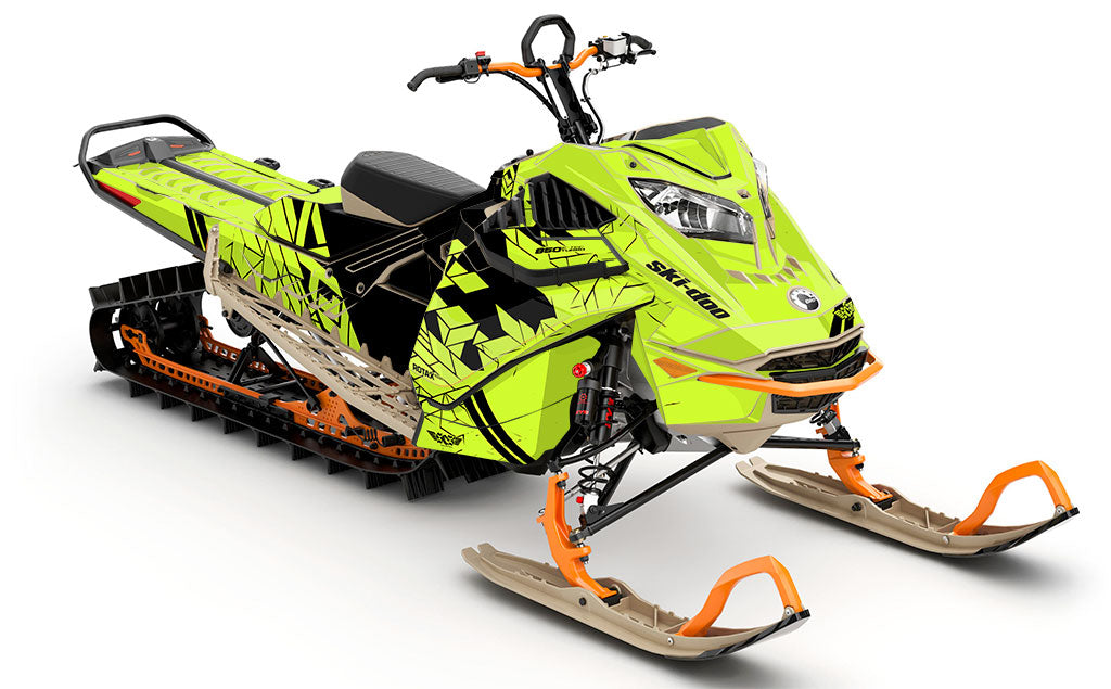 Prism Red Black Ski-Doo REV Gen4 LWH - Freeride Less Coverage Sled Wrap