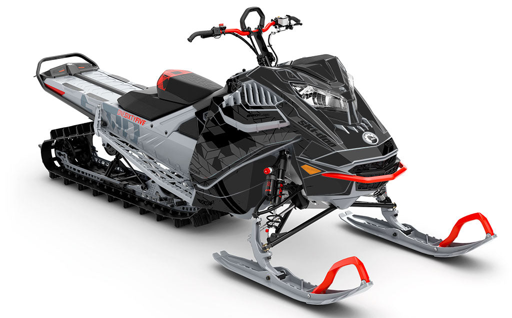 Prism Black Blue Ski-Doo REV Gen4 LWH - Freeride Premium Coverage Sled Wrap