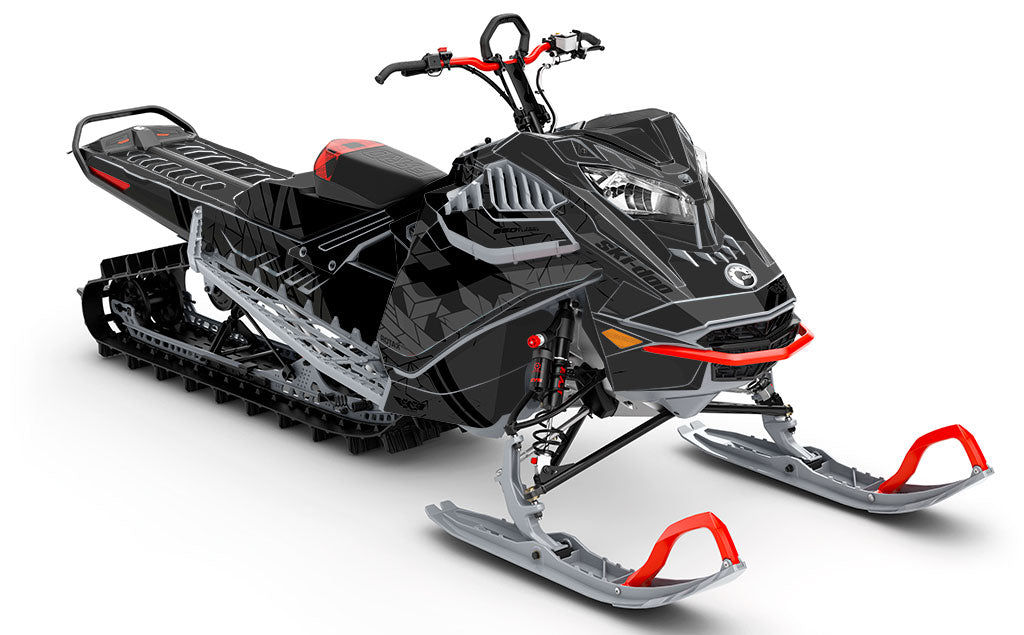 Prism Black Blue Ski-Doo REV Gen4 LWH - Freeride Less Coverage Sled Wrap