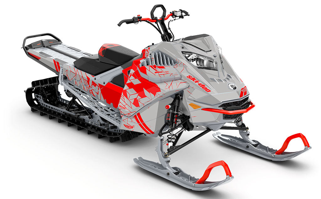 Prism Black Turquoise Ski-Doo REV Gen4 LWH - Freeride Full Coverage Sled Wrap