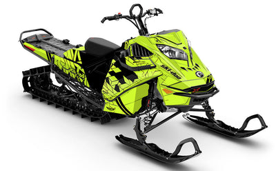 Prism DayGlow Black Ski-Doo REV Gen4 LWH - Summit Full Coverage Sled Wrap