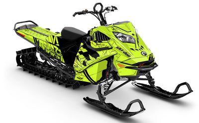 Prism DayGlow Black Ski-Doo REV Gen4 LWH - Summit Premium Coverage Sled Wrap