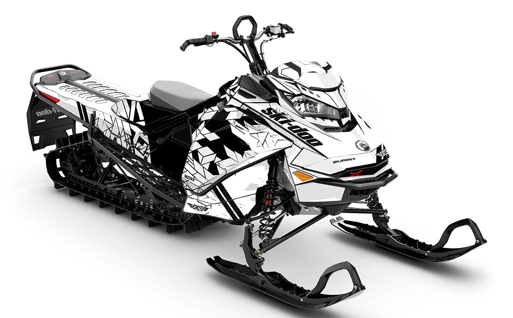 Prism White Black Ski-Doo REV Gen4 Sled Wrap Premium Coverage Sled Wrap