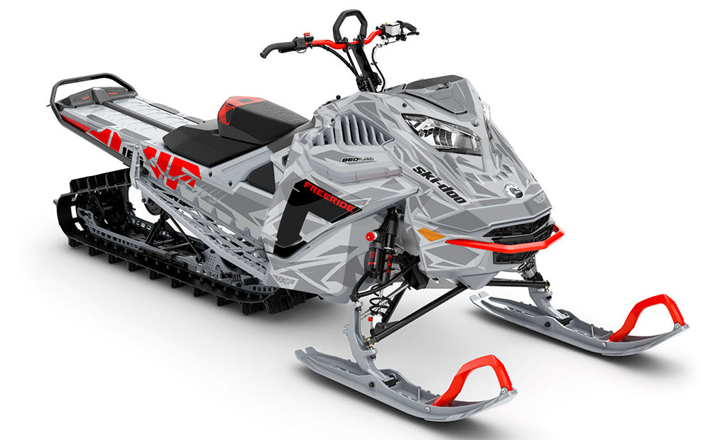 Relic CatGrey Black Ski-Doo REV Gen4 LWH - Freeride Full Coverage Sled Wrap