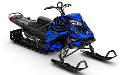 Relic Black Blue Ski-Doo REV Gen4 LWH - Summit Less Coverage Sled Wrap