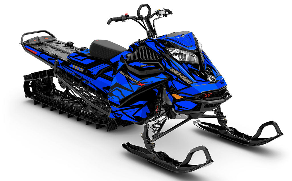 Relic Black Blue Ski-Doo REV Gen4 LWH - Summit Full Coverage Sled Wrap