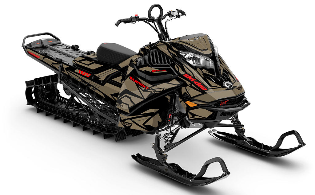 Relic Black Liqtitanium Ski-Doo REV Gen4 LWH - Summit Full Coverage Sled Wrap