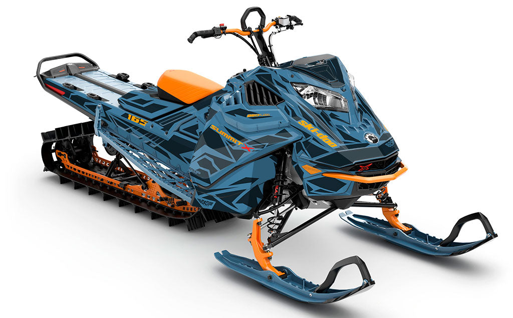 Relic scandiblue orange Ski-Doo REV Gen4 LWH - Summit Full Coverage Sled Wrap