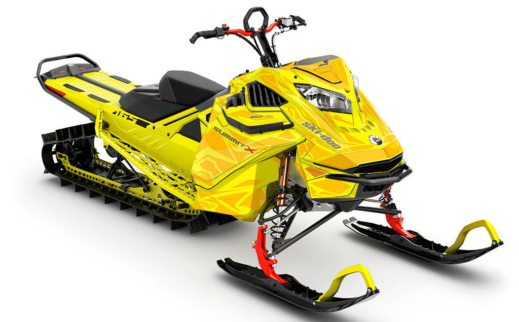 Relic Yellow Millyellow Ski-Doo REV Gen4 LWH - Summit Less Coverage Sled Wrap