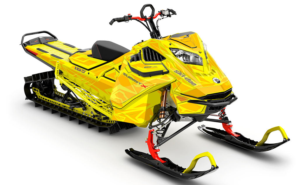 Relic Yellow Millyellow Ski-Doo REV Gen4 LWH - Summit Full Coverage Sled Wrap