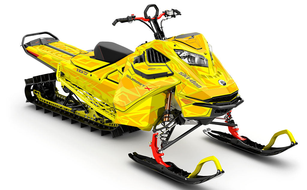 Relic Yellow Millyellow Ski-Doo REV Gen4 LWH - Summit Premium Coverage Sled Wrap