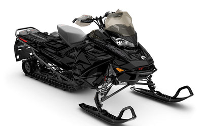 Relic Black DrkGrey Ski-Doo REV Gen4 Backcountry Less Coverage Sled Wrap