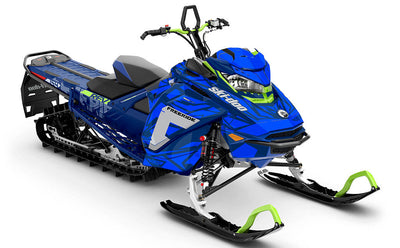 Relic DrkBlue Dazzblue Ski-Doo REV Gen4 Freeride Full Coverage Sled Wrap