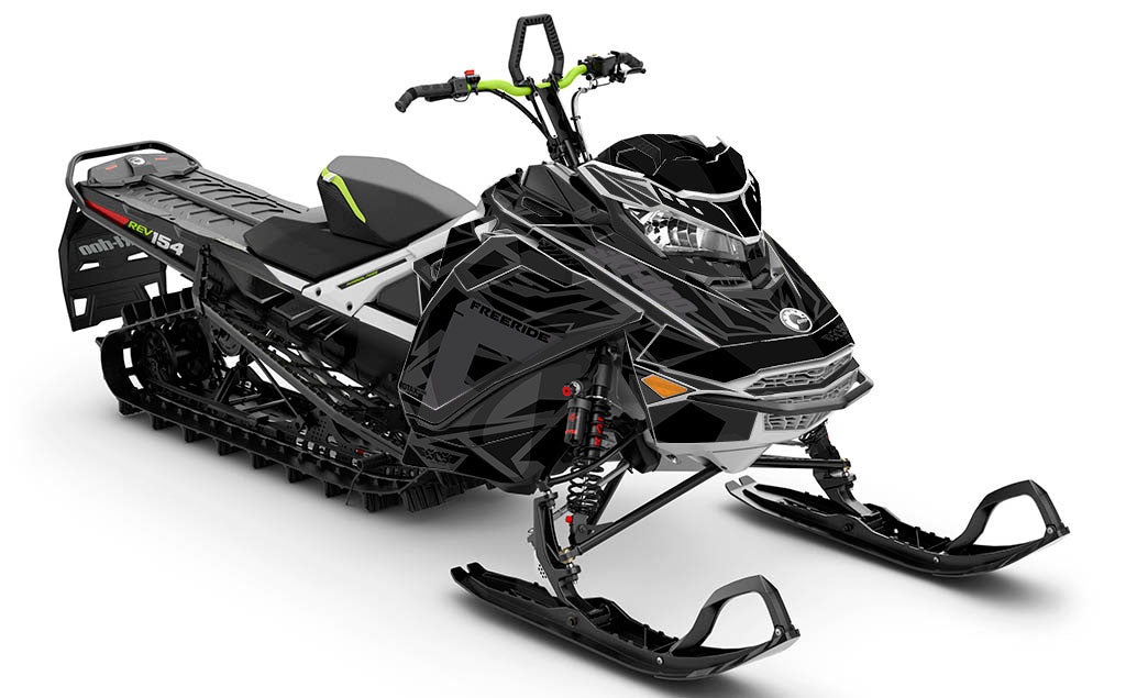 Relic DrkGrey Black Ski-Doo REV Gen4 Freeride Full Coverage Sled Wrap