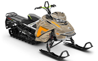 Relic Tan Orange Ski-Doo REV Gen4 Freeride Full Coverage Sled Wrap