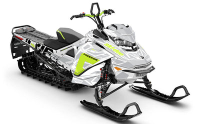 Relic White CatGrey Ski-Doo REV Gen4 Freeride Less Coverage Sled Wrap