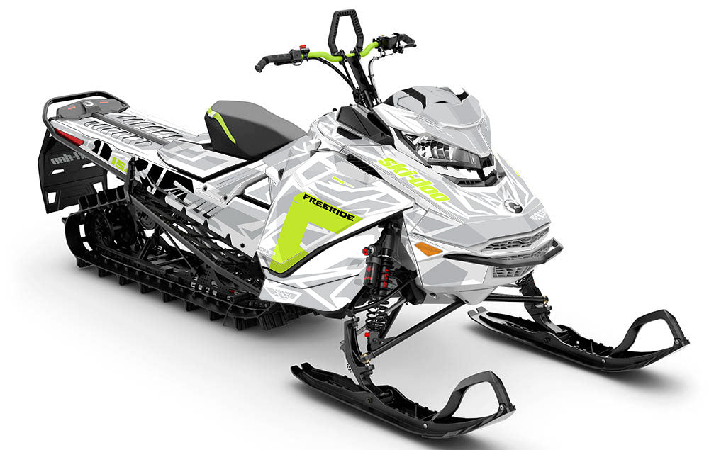 Relic White Manta Ski-Doo REV Gen4 Freeride Premium Coverage Sled Wrap