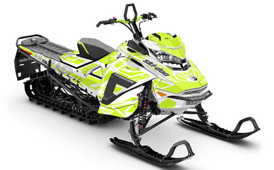 Relic White CatGrey Ski-Doo REV Gen4 Freeride Premium Coverage Sled Wrap