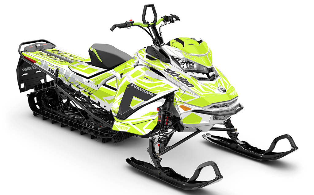 Relic White CatGrey Ski-Doo REV Gen4 Freeride Full Coverage Sled Wrap