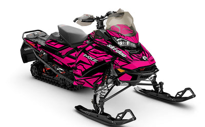 Relic Black Pink Ski-Doo REV Gen4 MXZ Less Coverage Sled Wrap
