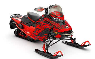 Relic DrkGrey Red Ski-Doo REV Gen4 MXZ Premium Coverage Sled Wrap