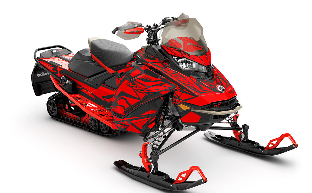 Relic DrkGrey Red Ski-Doo REV Gen4 MXZ Full Coverage Sled Wrap