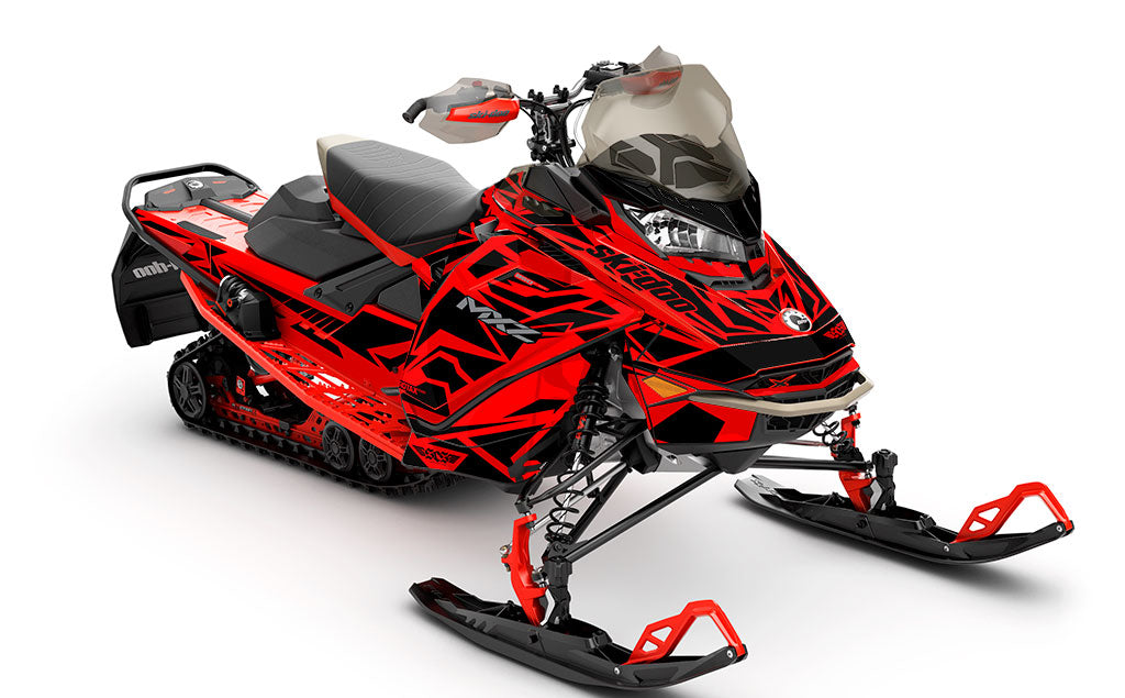 Relic Red Black Ski-Doo REV Gen4 MXZ Full Coverage Sled Wrap