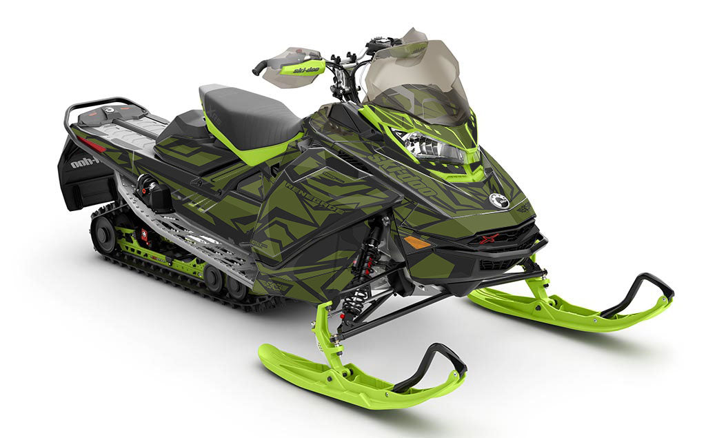 Relic DrkGrey Army Ski-Doo REV Gen4 Renegade Less Coverage Sled Wrap