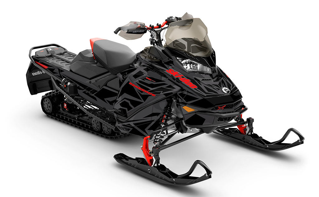 Relic DrkGrey Black Ski-Doo REV Gen4 Renegade Partial Coverage Sled Wrap