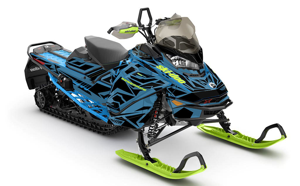 Relic scandiblue black Ski-Doo REV Gen4 Renegade Less Coverage Sled Wrap