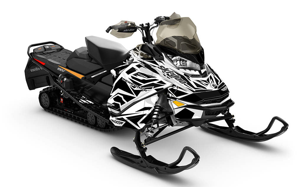 Relic White Black Ski-Doo REV Gen4 Renegade Full Coverage Sled Wrap