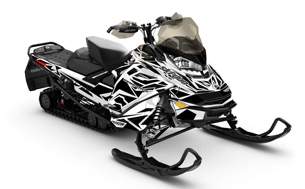 Relic White Black Ski-Doo REV Gen4 Renegade Partial Coverage Sled Wrap