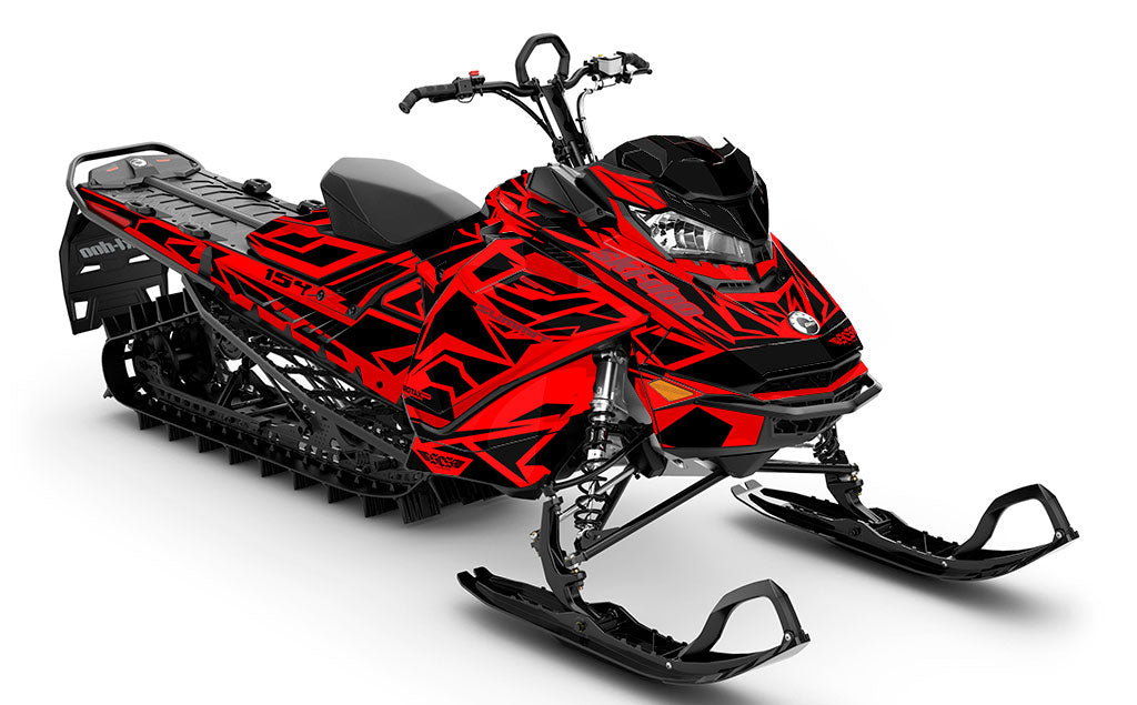 Relic Red Black Ski-Doo REV Gen4 Summit Full Coverage Sled Wrap