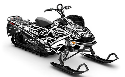 Relic White Black Ski-Doo REV Gen4 Summit Premium Coverage Sled Wrap