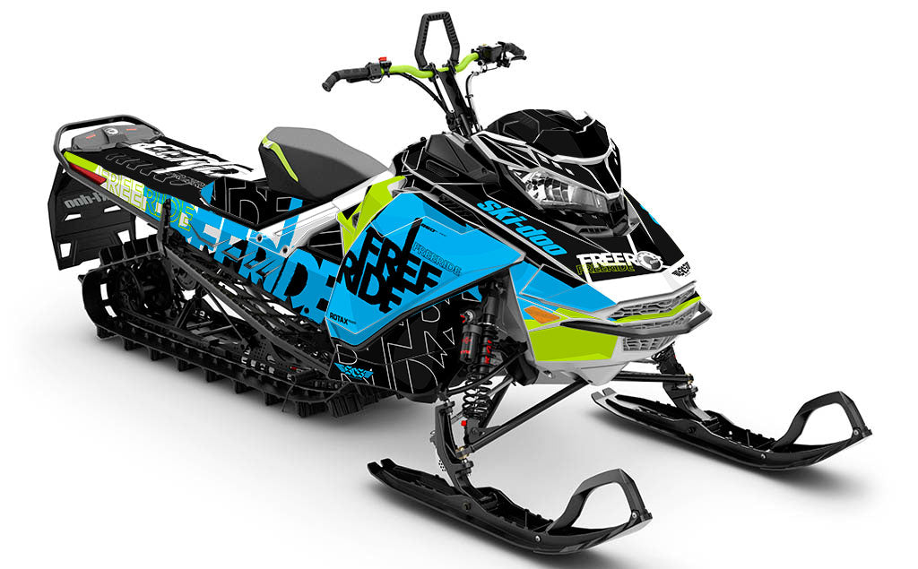 Replay Blue Red Ski-Doo REV Gen4 Freeride Full Coverage Sled Wrap