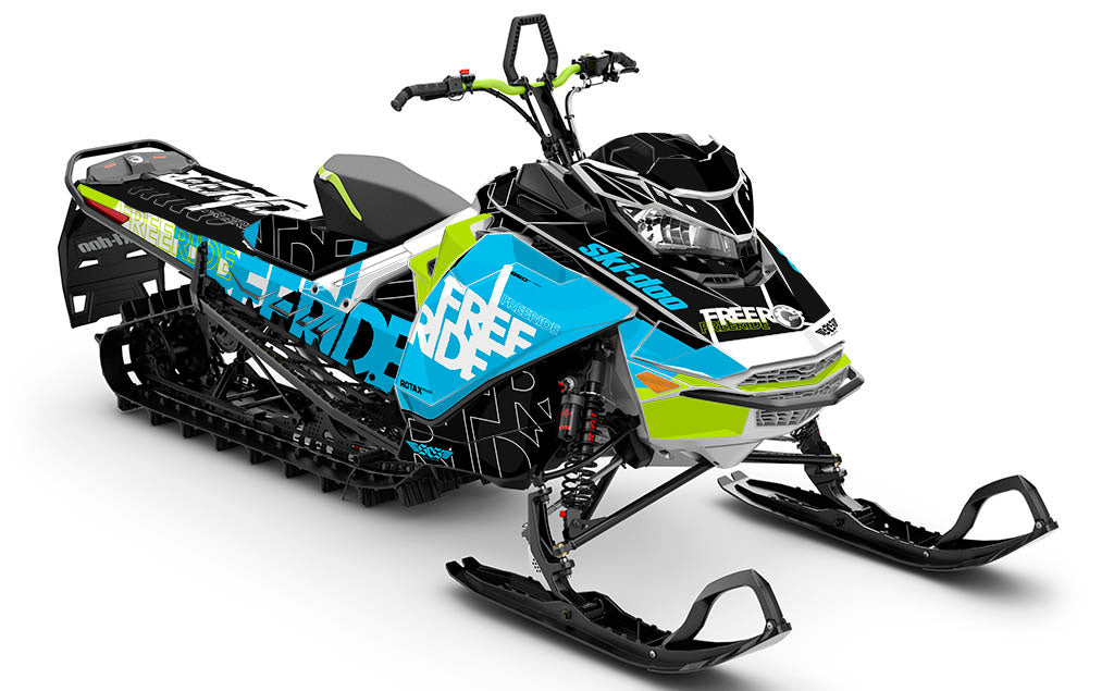 Replay Purple Teal Ski-Doo REV Gen4 Freeride Full Coverage Sled Wrap